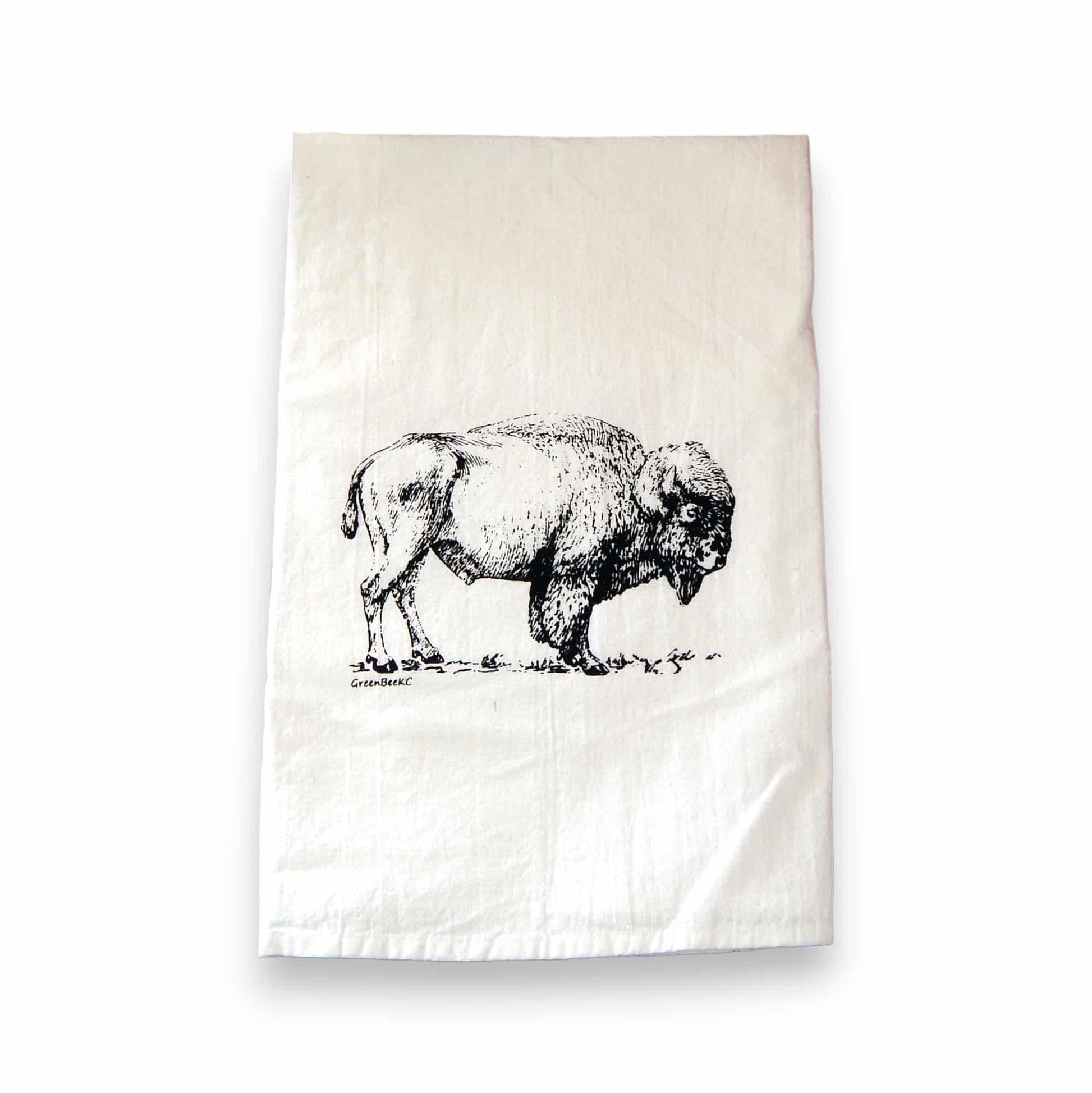 buffalo bison kitchen tea towel