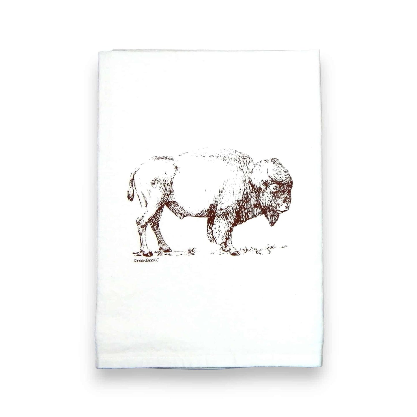 buffalo bison kitchen tea towel