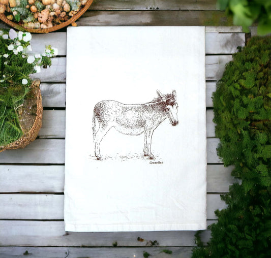 donkey kitchen tea towel