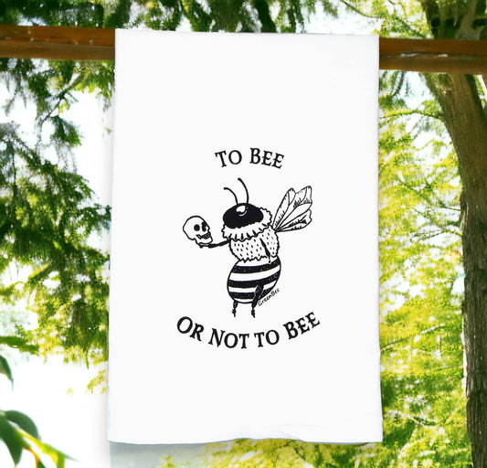 too bee or not to bee hamlet bee kitchen tea towel