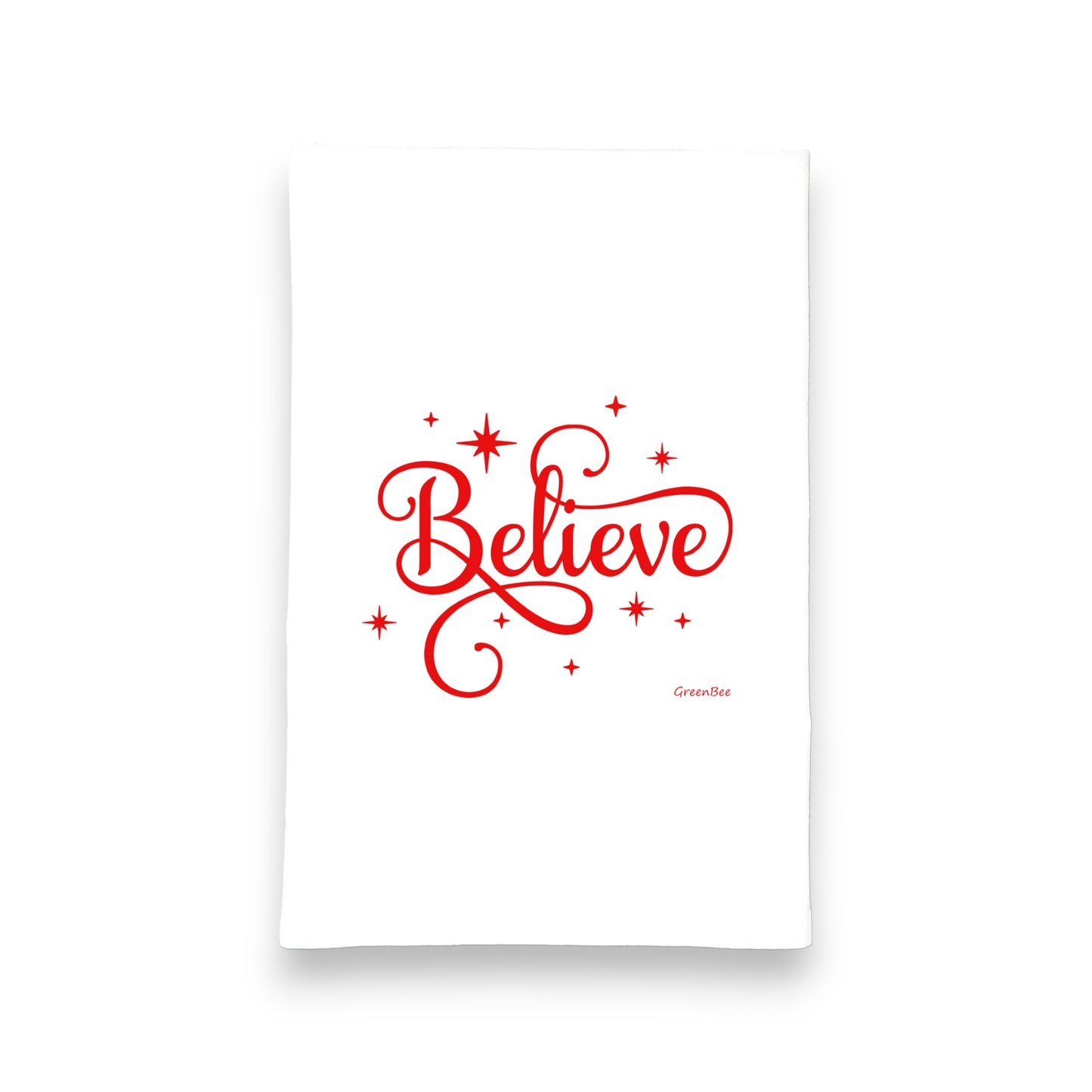 Believe Christmas kitchen tea towel