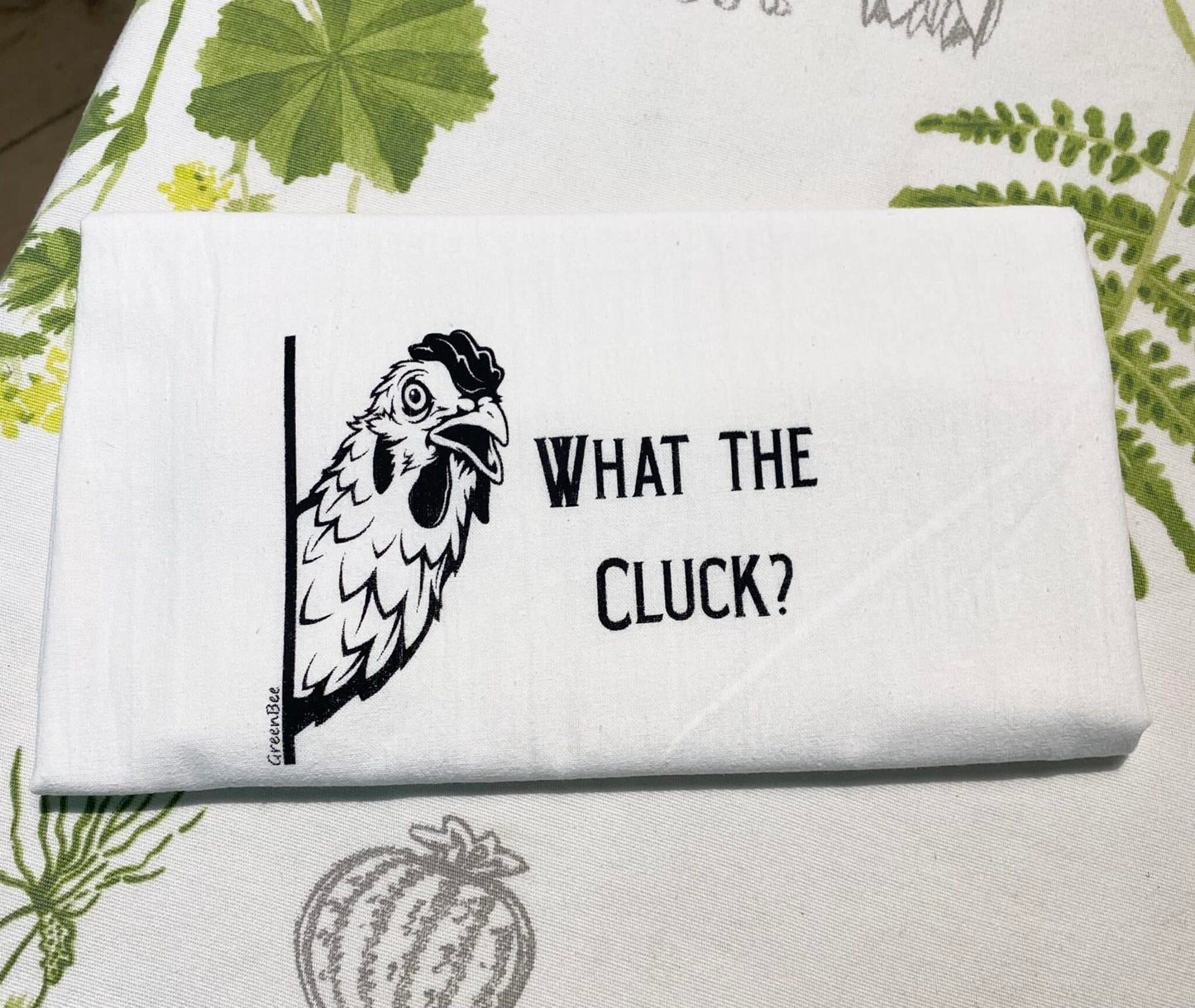 what the cluck chicken slightly flawed kitchen tea towel