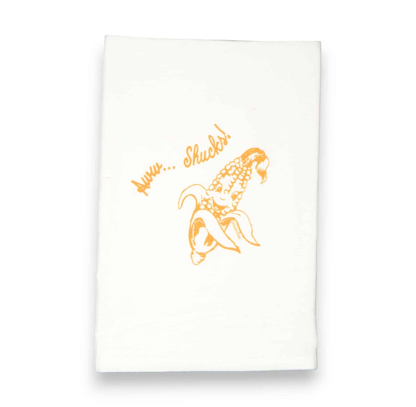 aww shucks corn kitchen tea towel