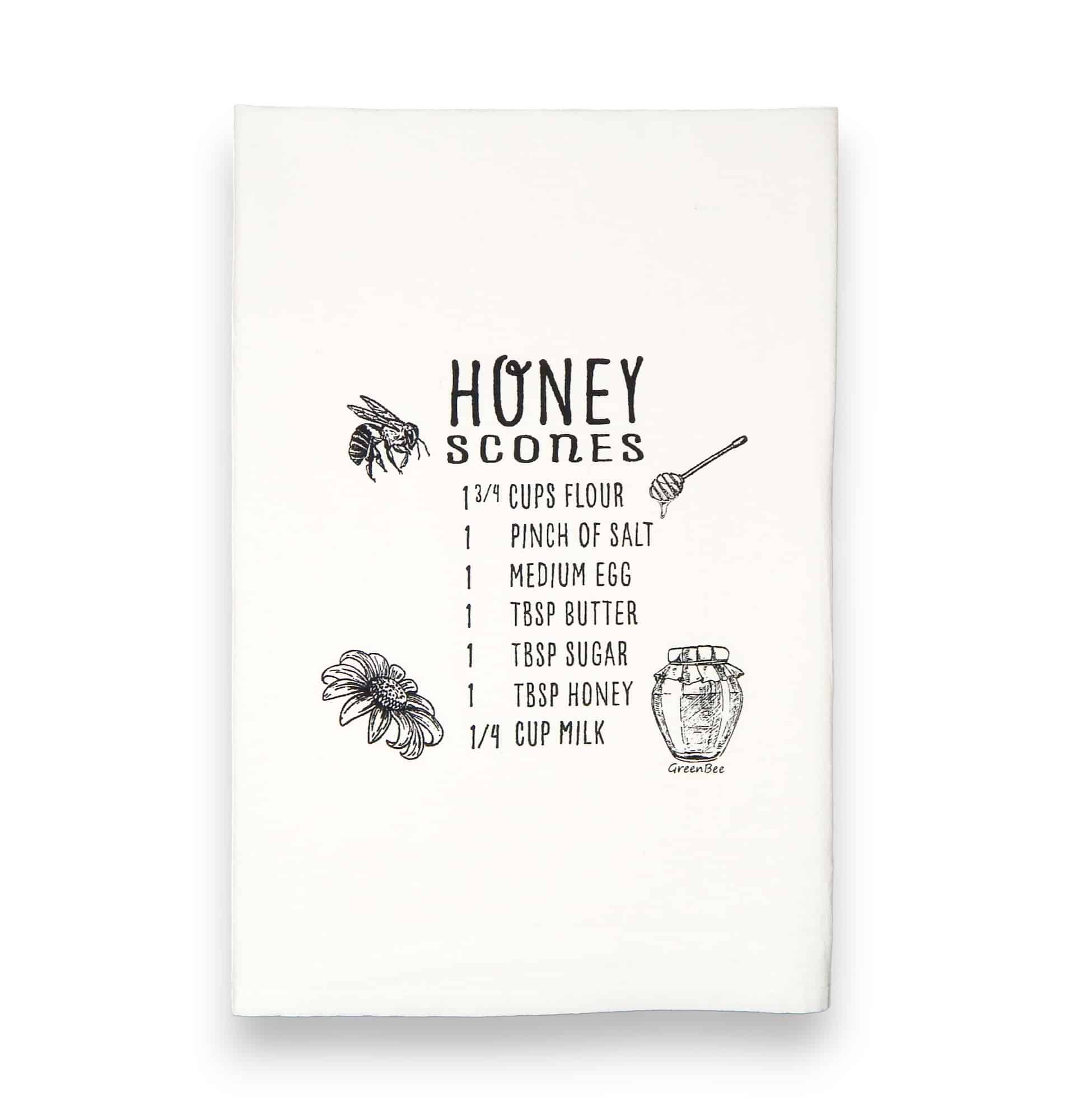 honey scones recipe kitchen tea towel