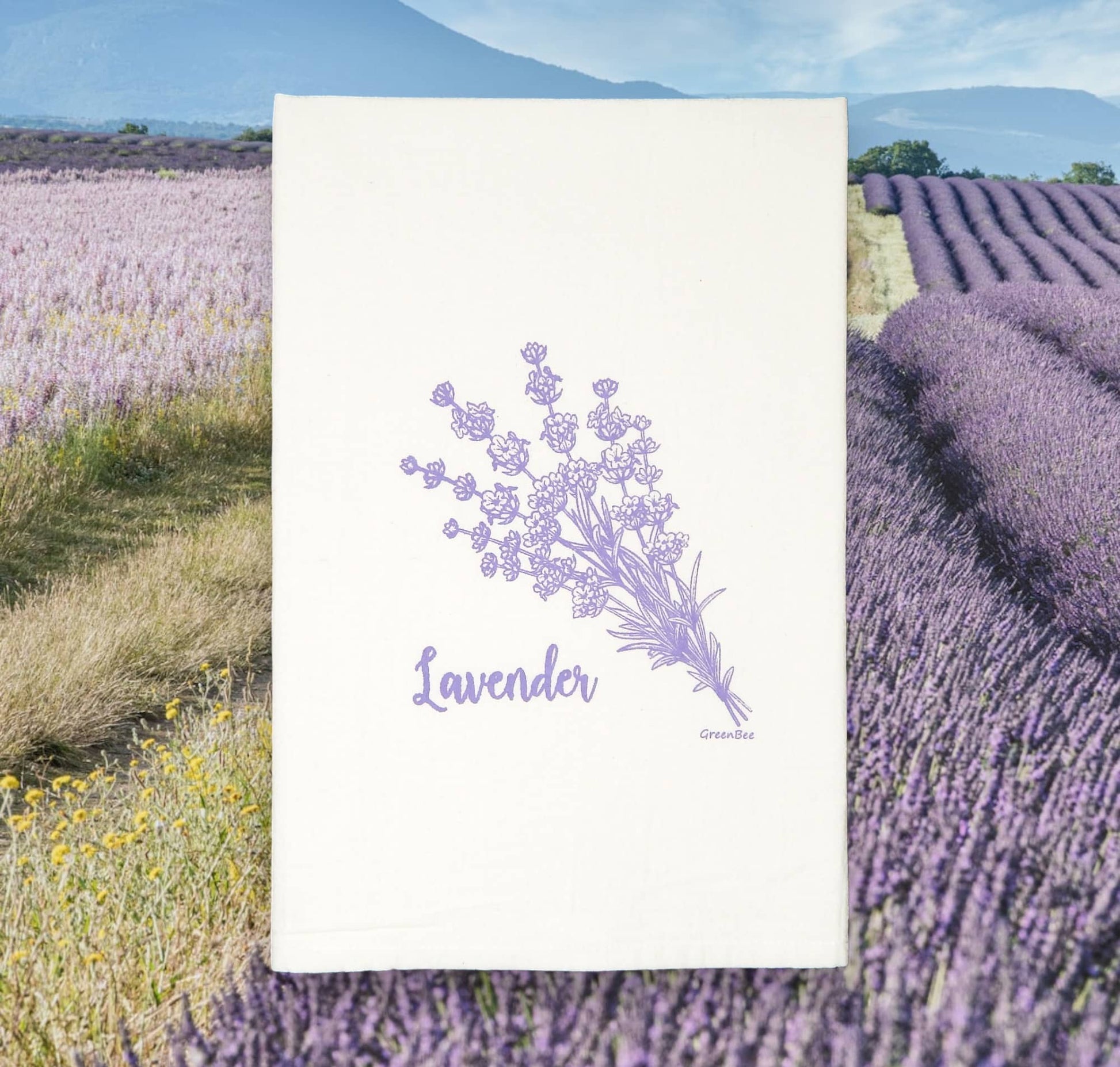 lavender kitchen tea towel