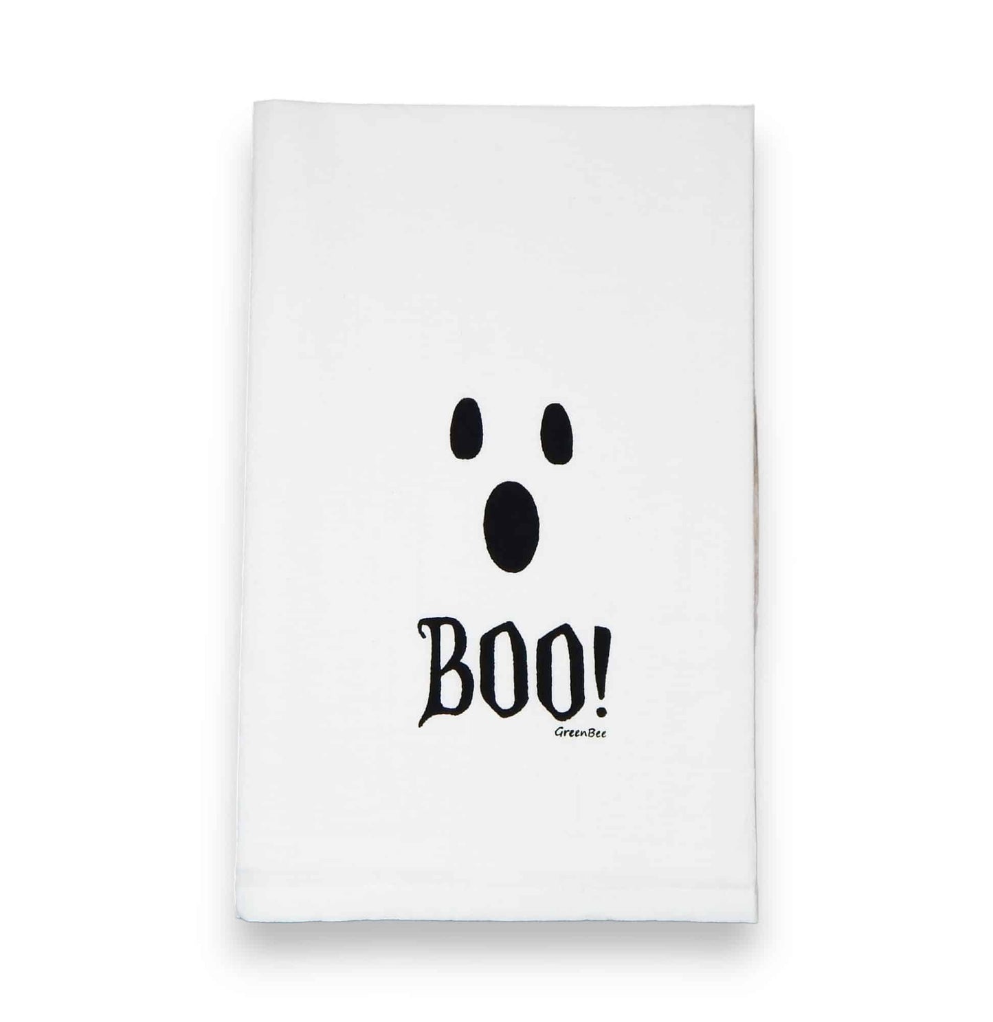 scary boo ghost kitchen tea towel