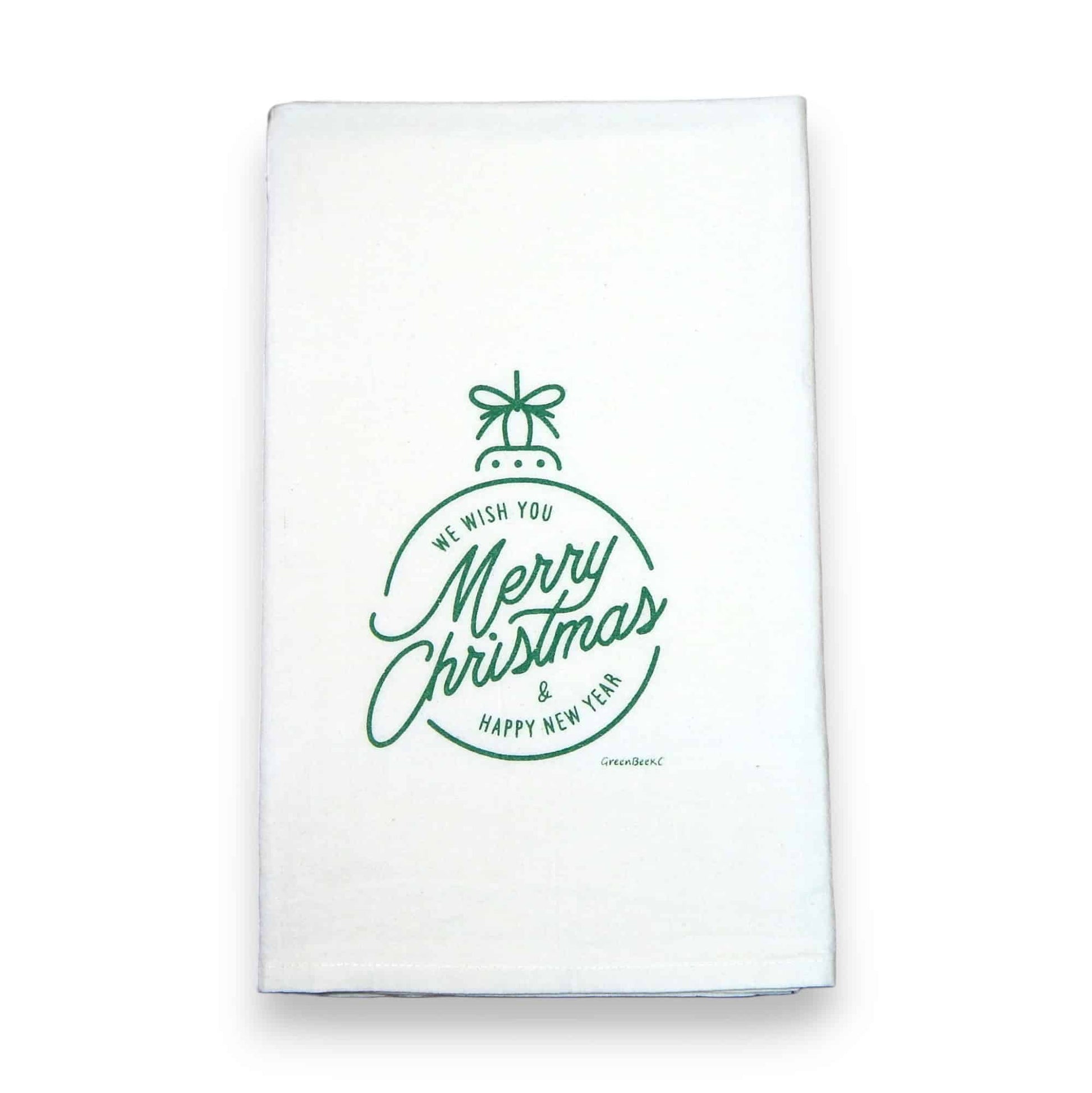 we wish you a merry Christmas and a happy new year kitchen tea towel