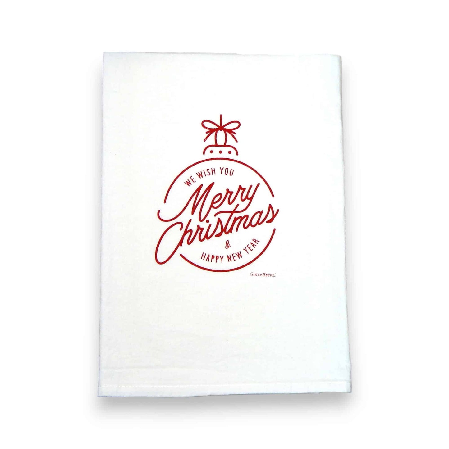 we wish you a merry Christmas and a happy new year kitchen tea towel