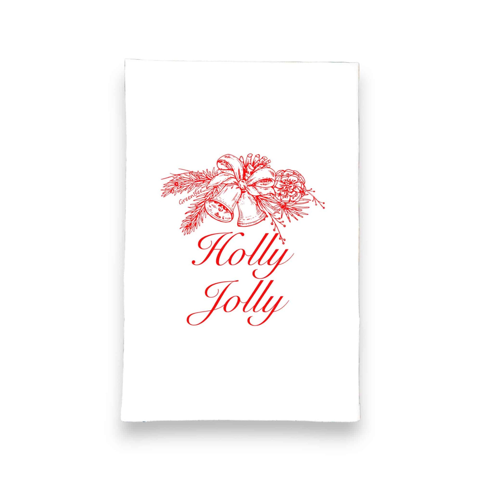 holly jolly kitchen tea towel