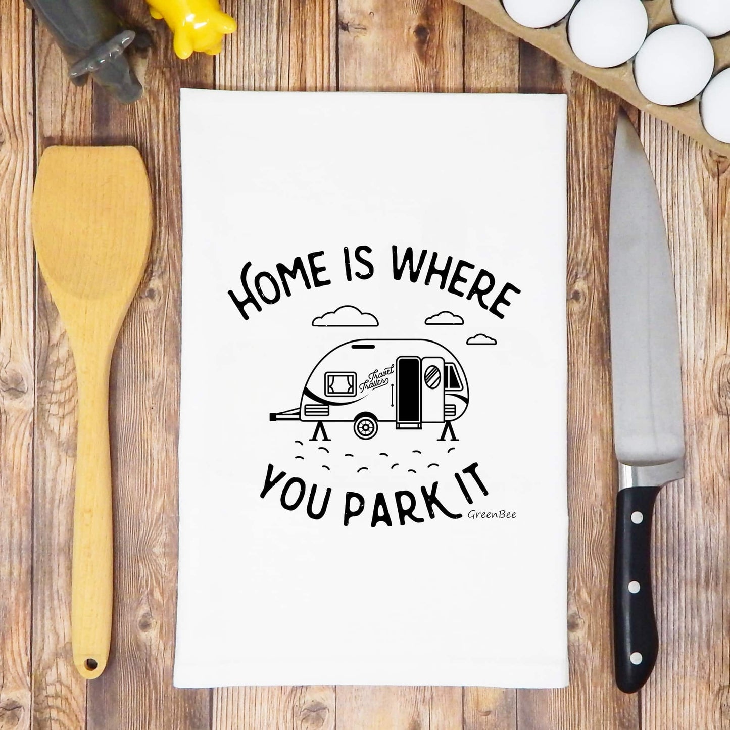 Home Is Where You Park It Kitchen Tea Towel