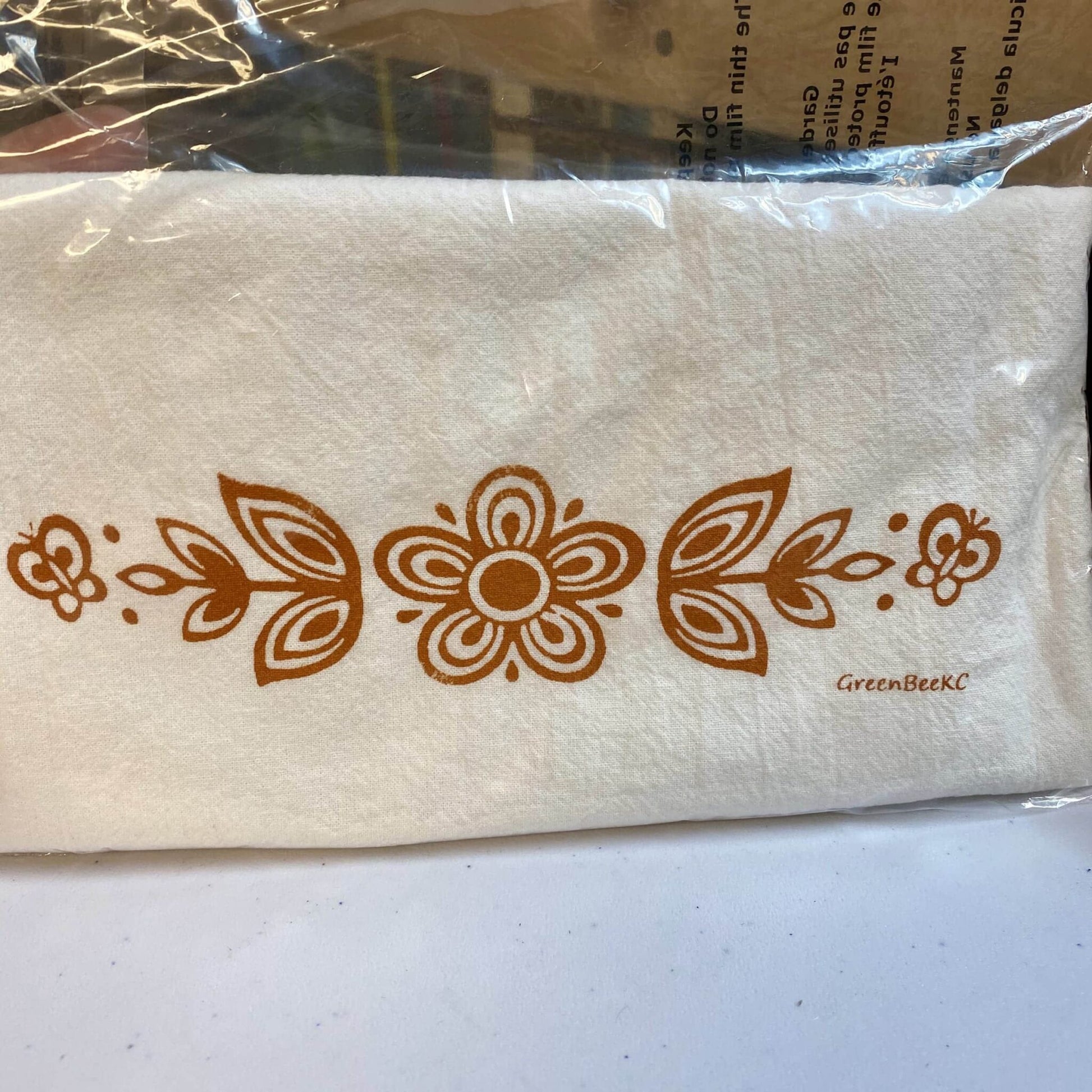 Pyrex Butterfly Gold Tea Towel