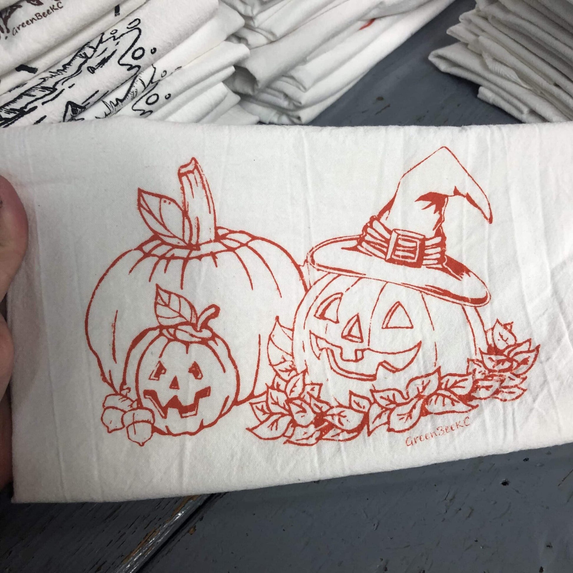 Jack O Lantern Tea Towel