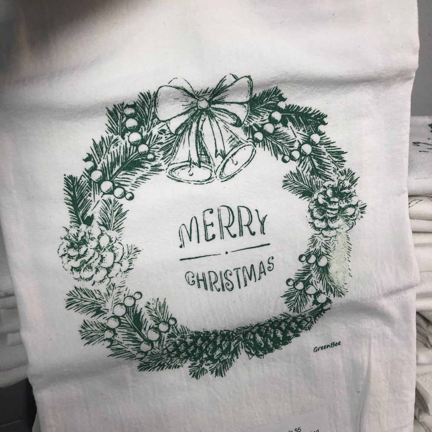 Christmas Wreath Tea Towel