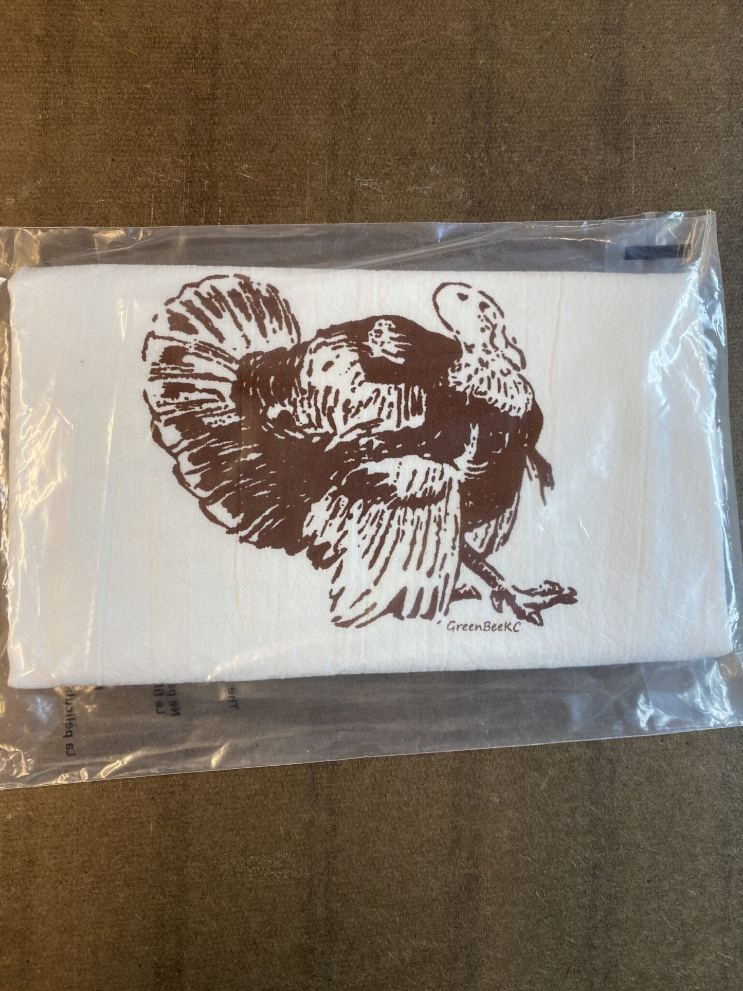 Turkey Tea Towel Seconds Sale-Brown Ink