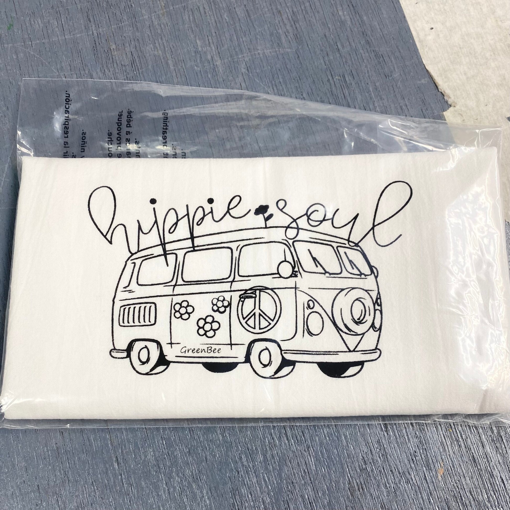 hippie soul VW bus kitchen towel