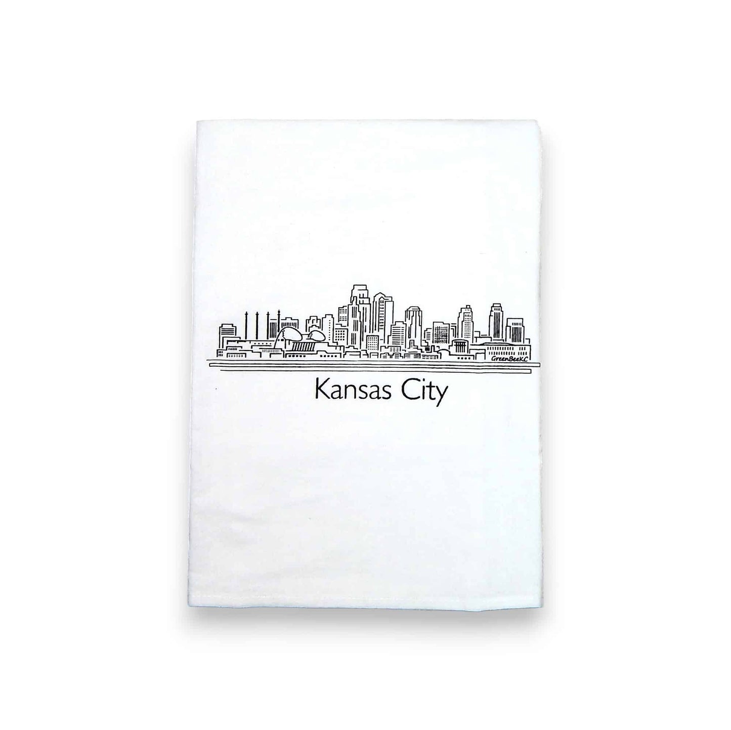 Kansas City skyline kitchen tea towel