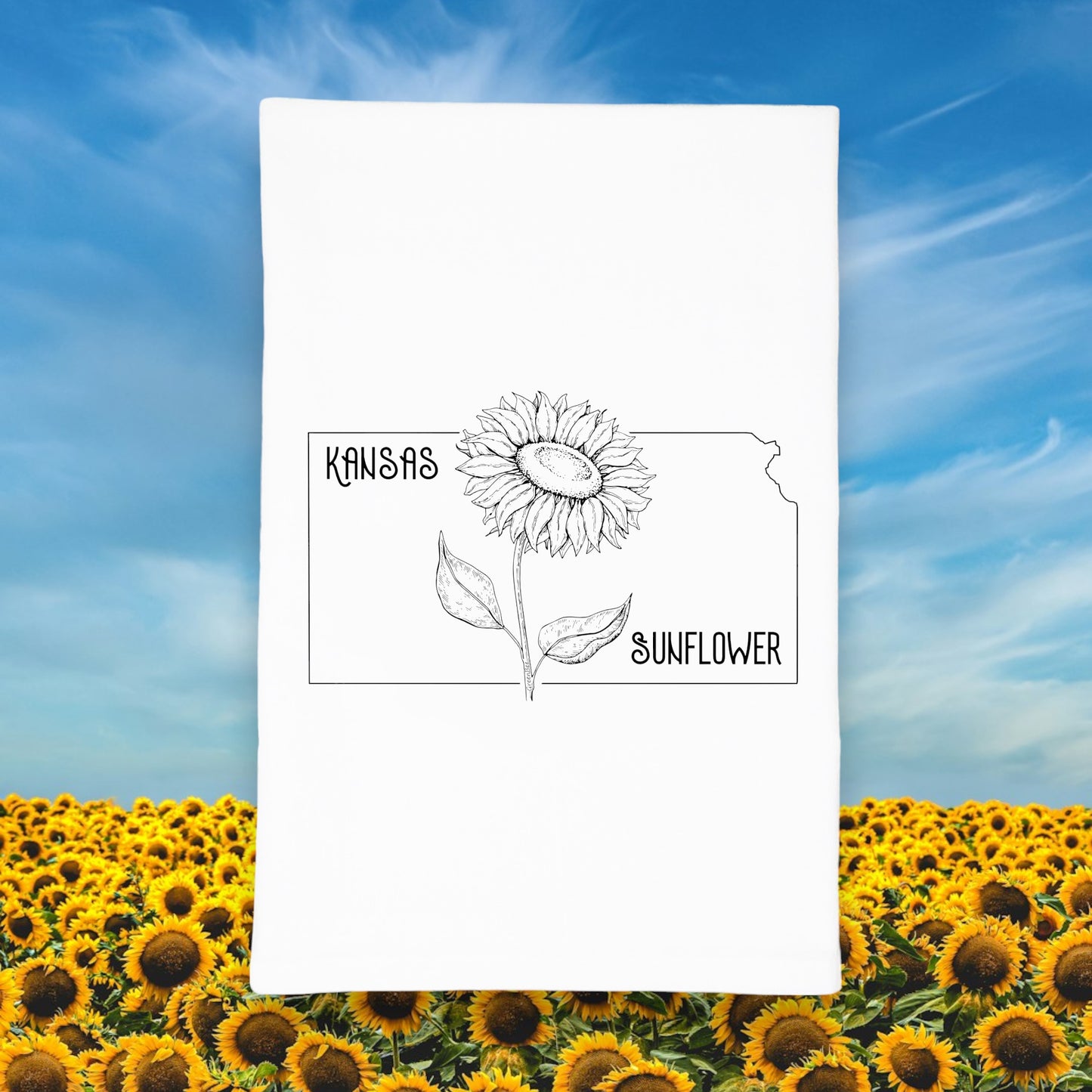 Kansas State Sunflower Kitchen Tea Towel