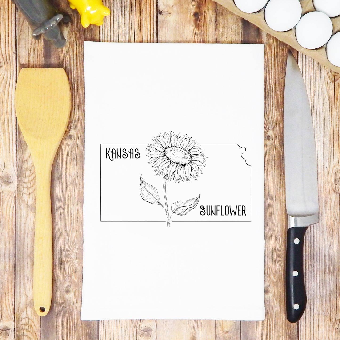 Kansas State Sunflower Kitchen Tea Towel