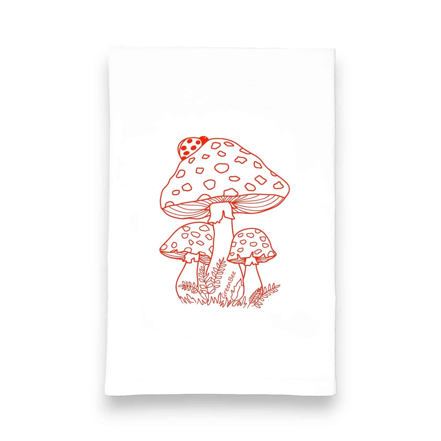 Mushroom Fly agaric kitchen tea towel