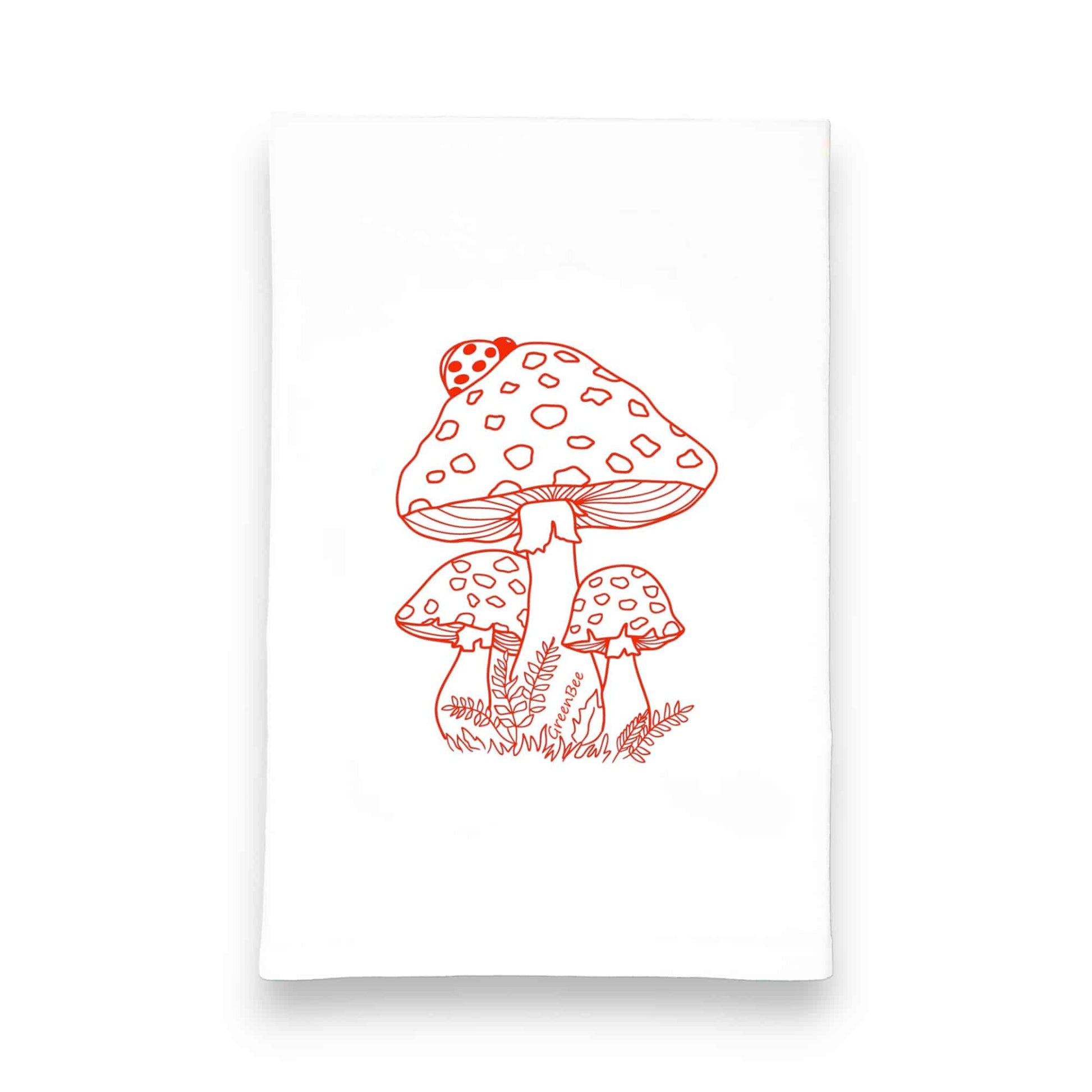 Mushroom Fly agaric kitchen tea towel