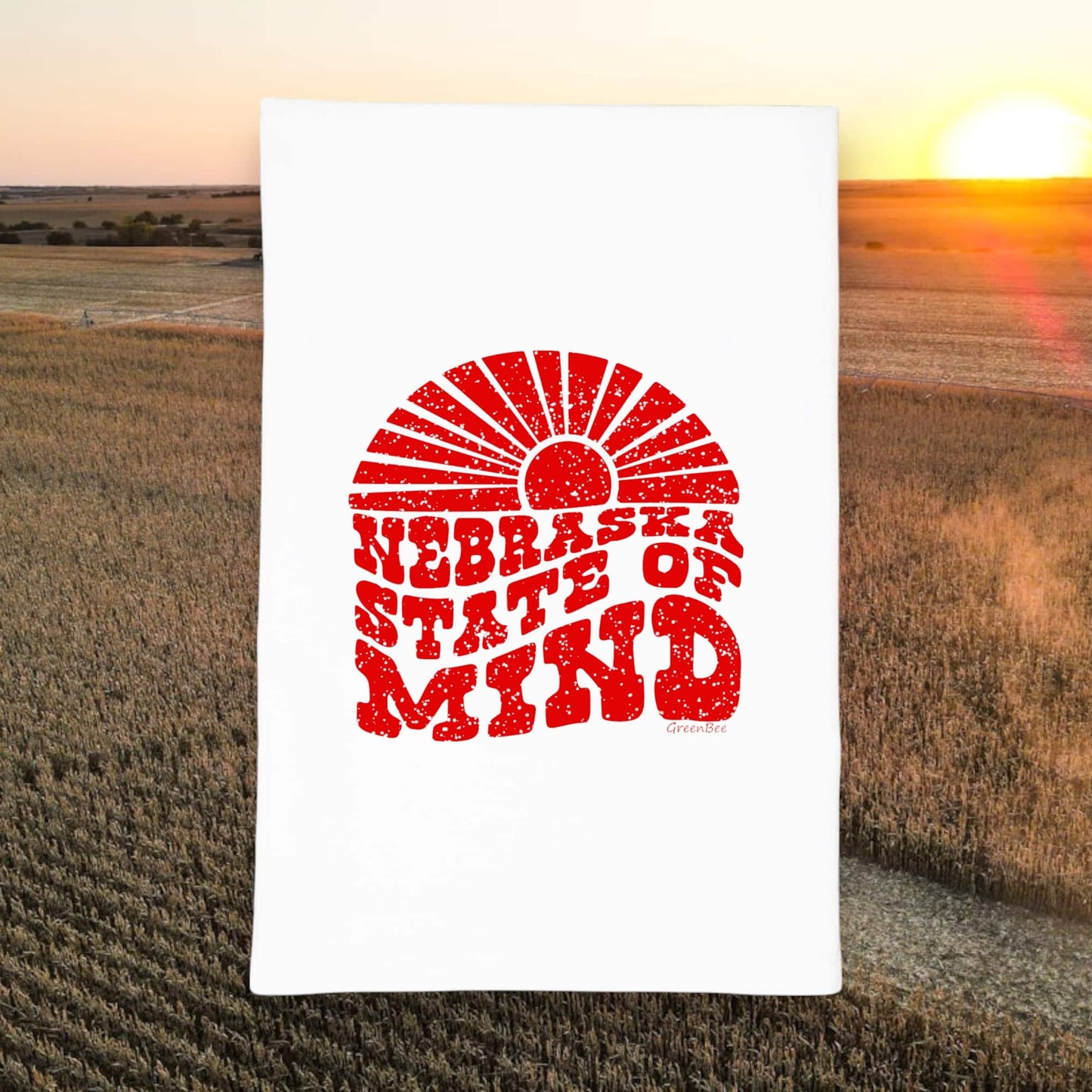 Nebraska State of Mind Kitchen Tea Towel 