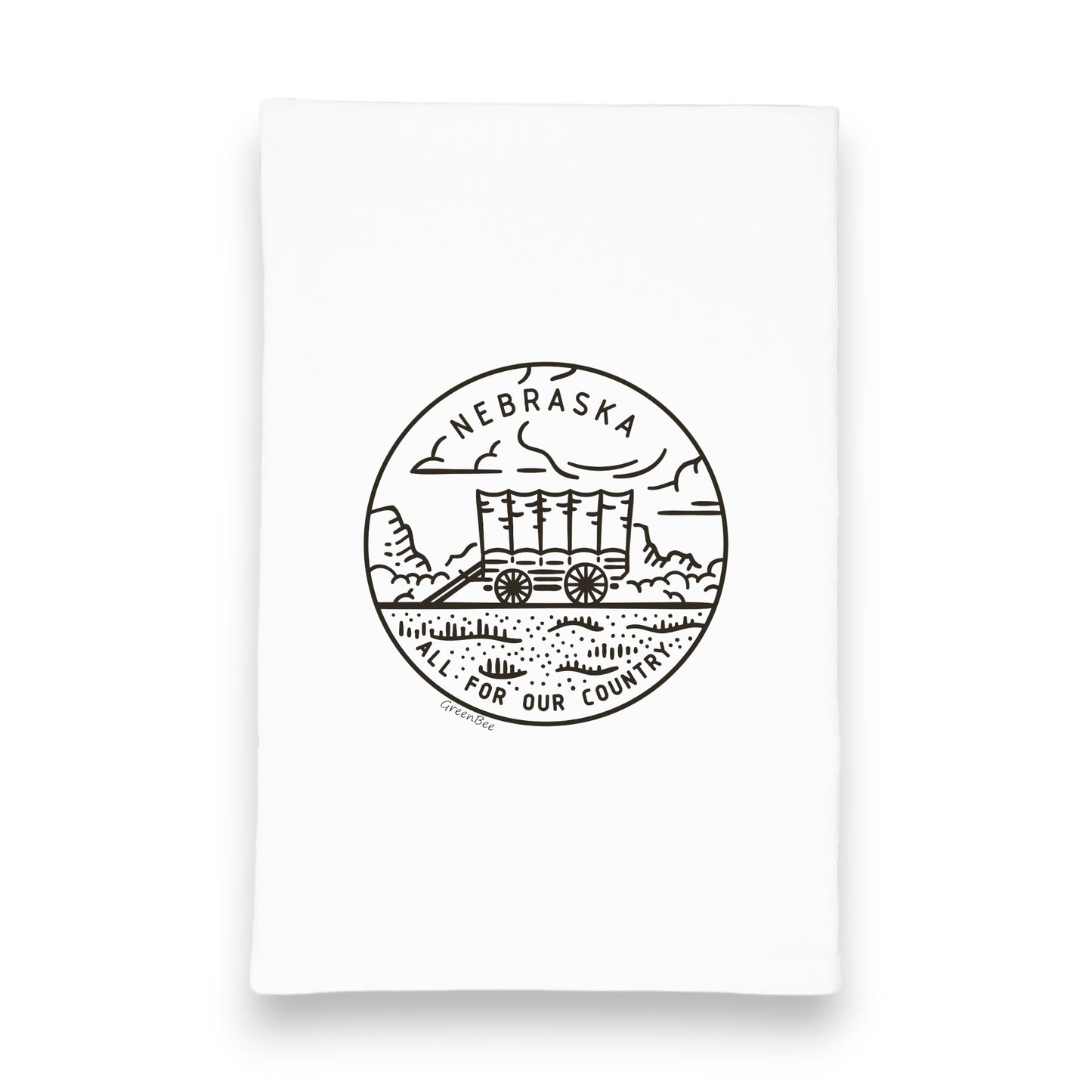 Nebraska State Round Kitchen Tea Towel