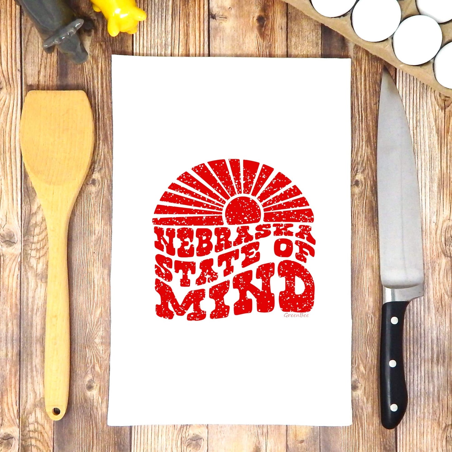 Nebraska State of Mind Kitchen Tea Towel 