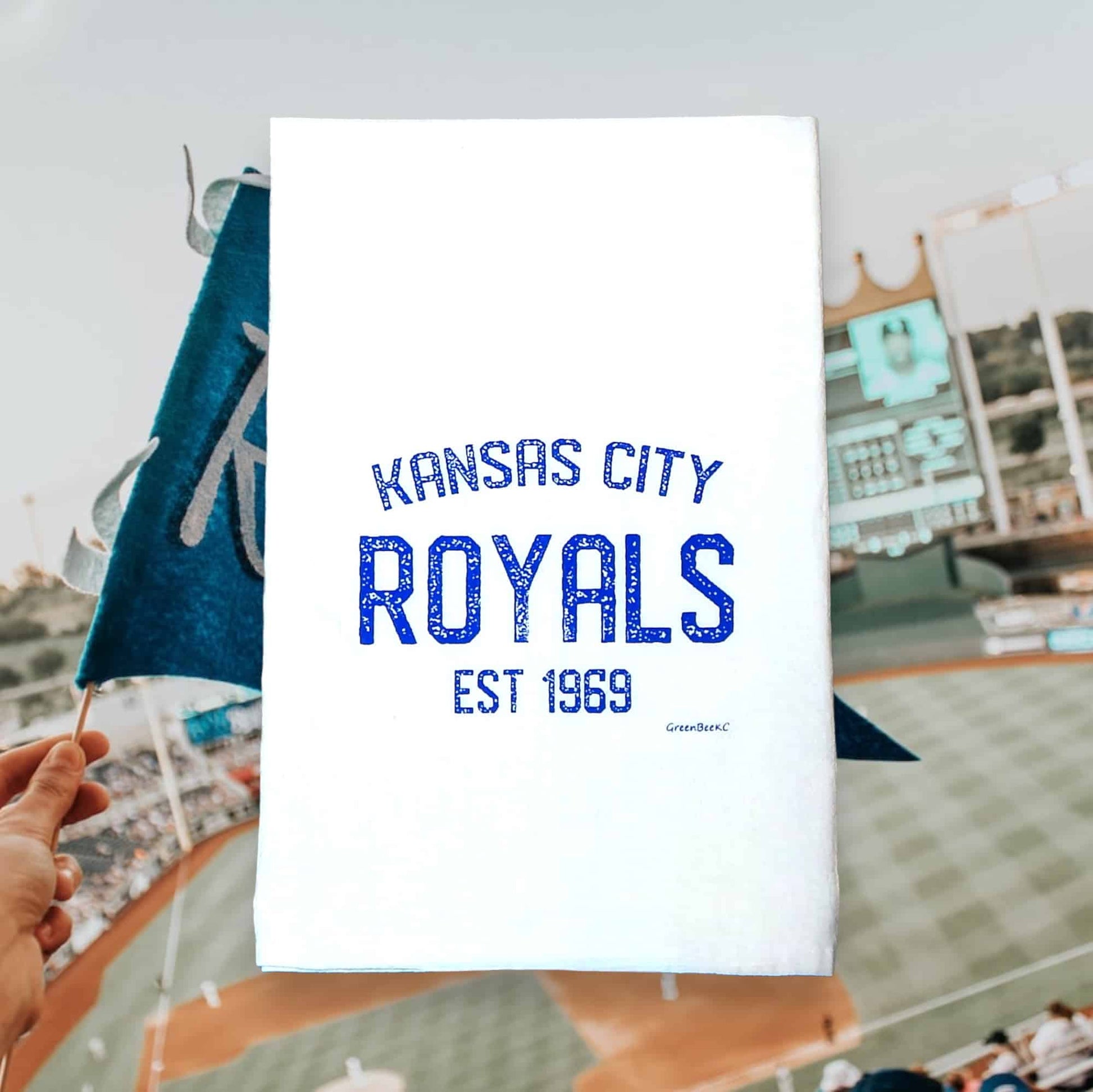 Kansas City royals kitchen tea towel