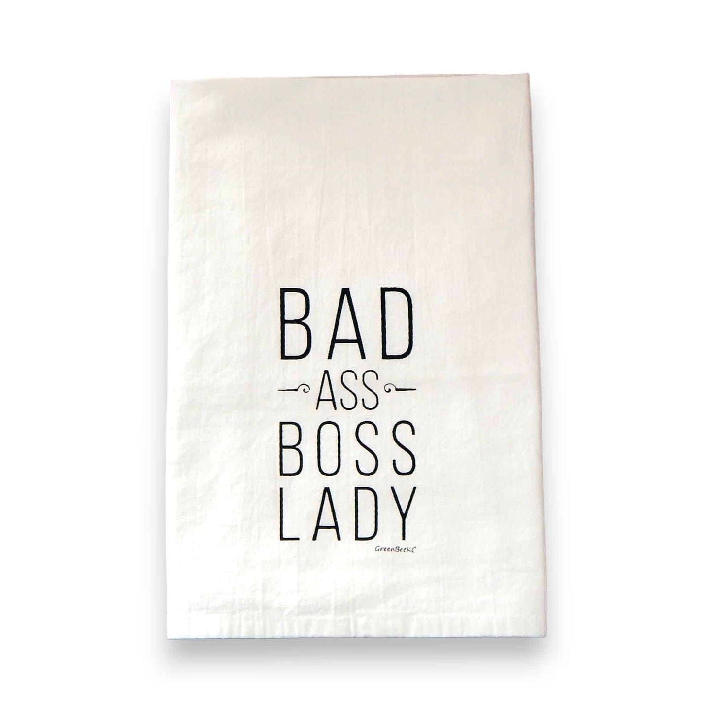 bad ass boss lady kitchen tea towel