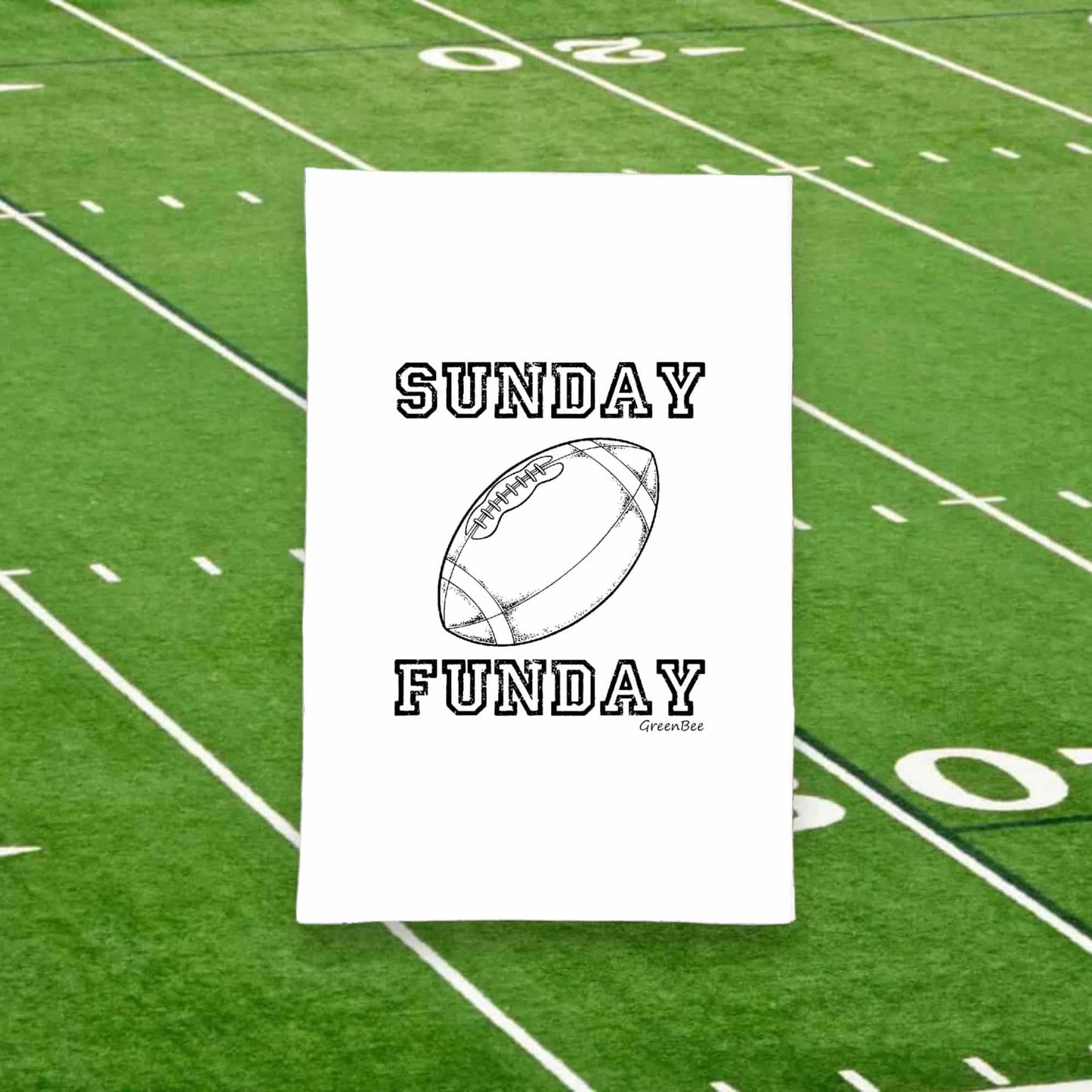 Sunday funday football kitchen tea towel