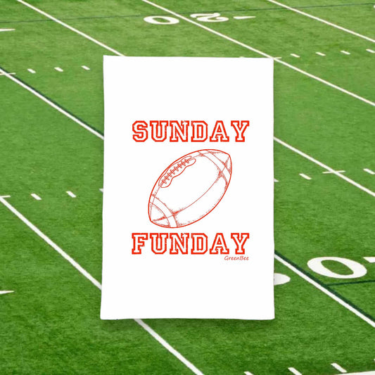 Sunday funday football kitchen tea towel