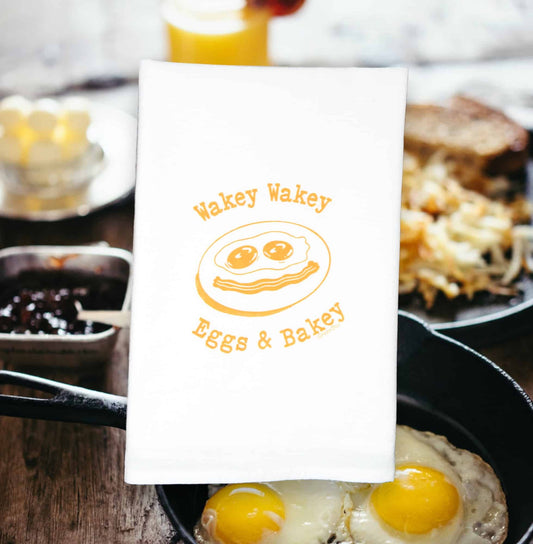 Wakey wakey eggs & baked kitchen tea towel