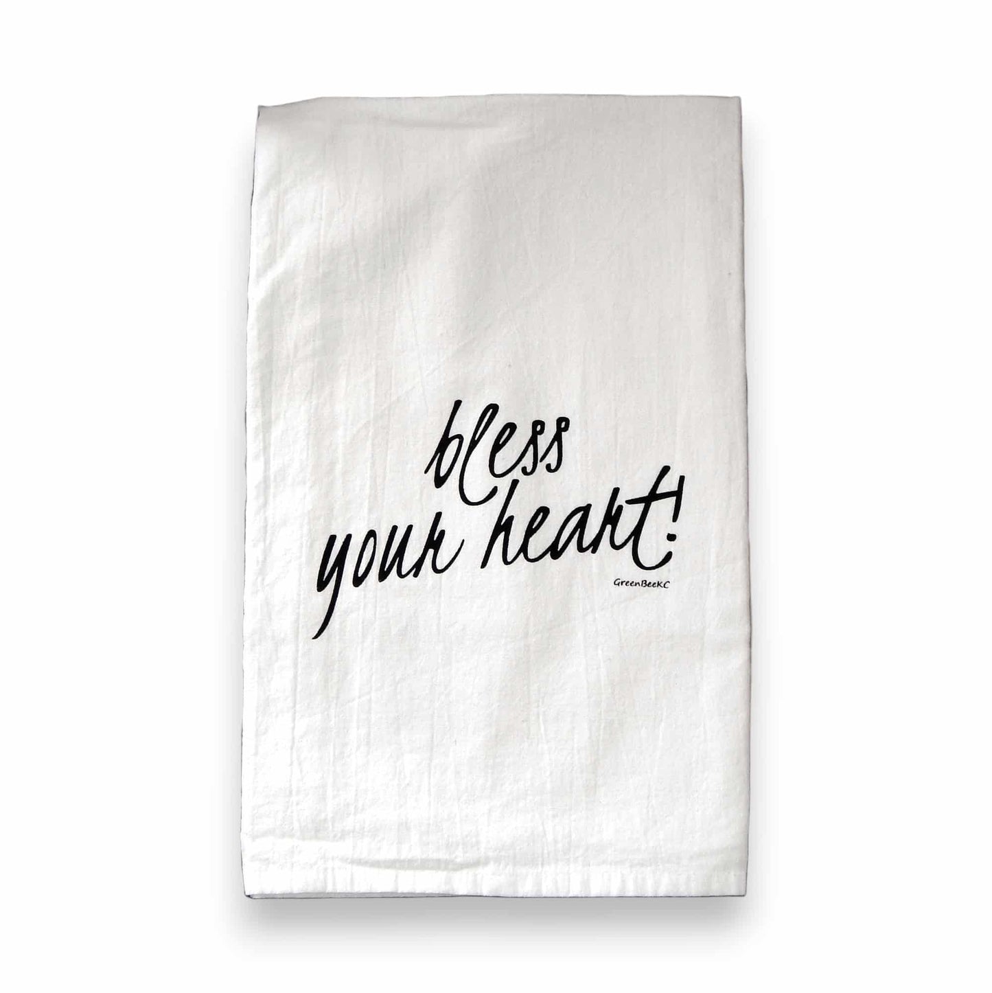 bless your heart kitchen tea towel