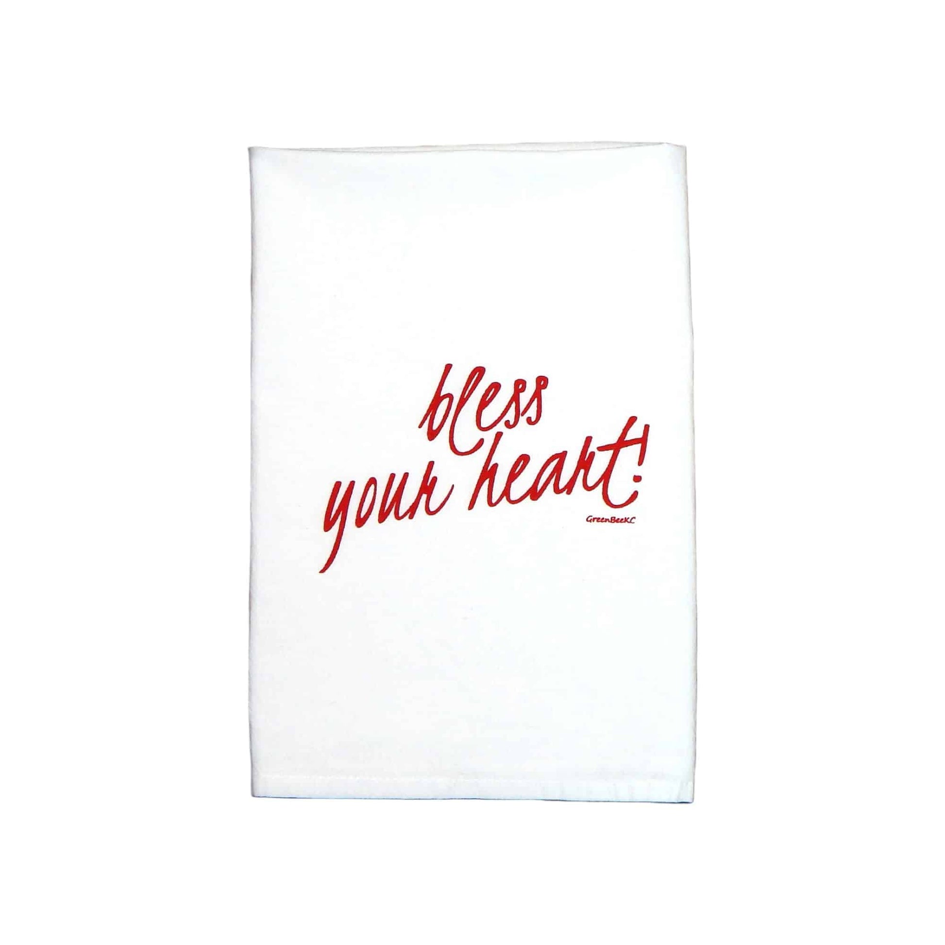 bless your heart kitchen tea towel