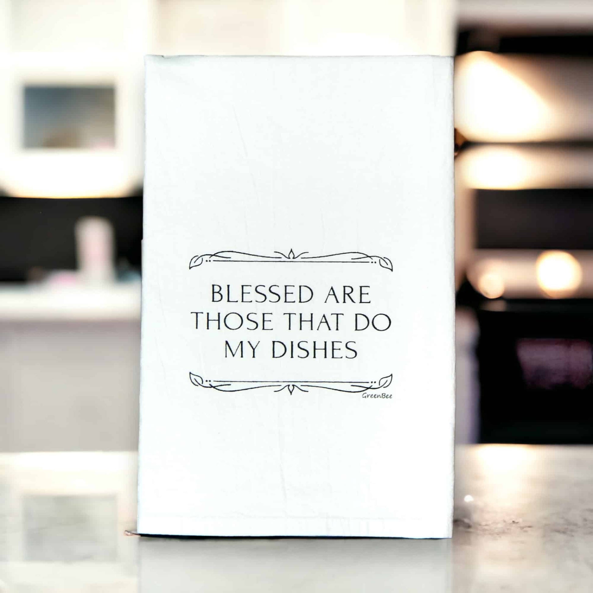 blessed are those that do my dishes kitchen tea towel