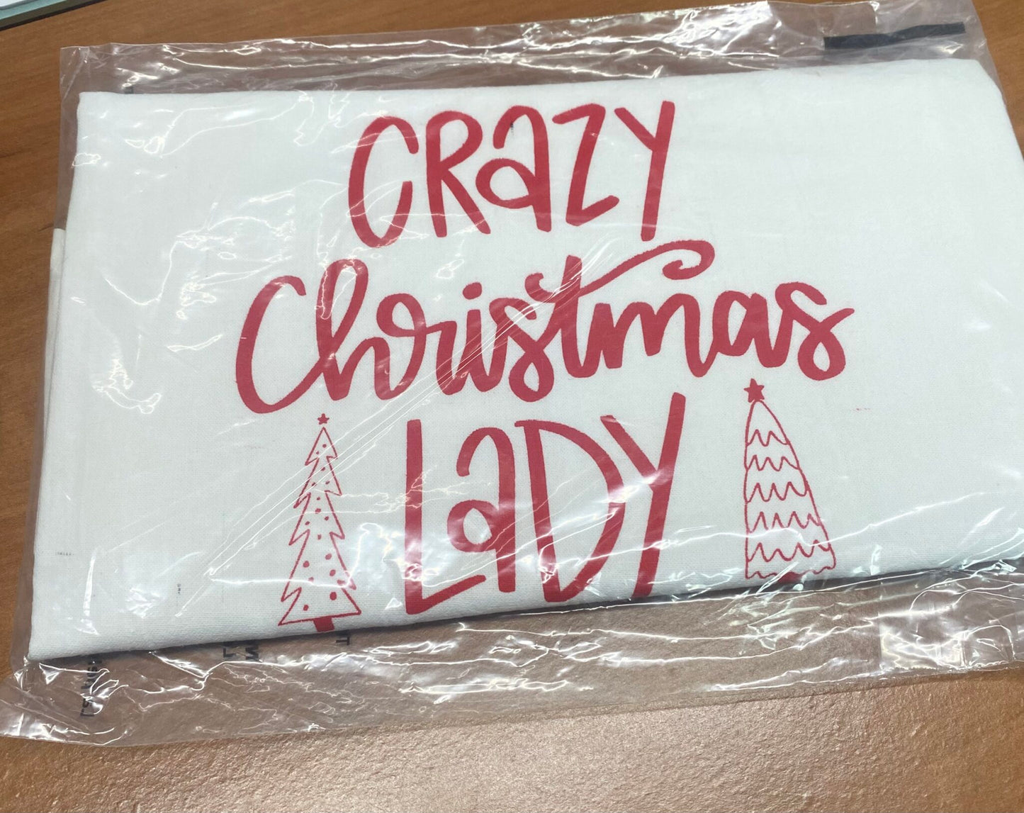 Crazy Christmas Lady Tea Towel Seconds