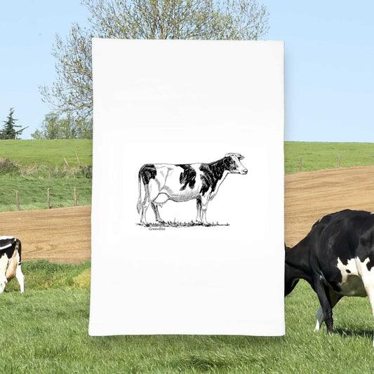 dairy cow kitchen tea towel