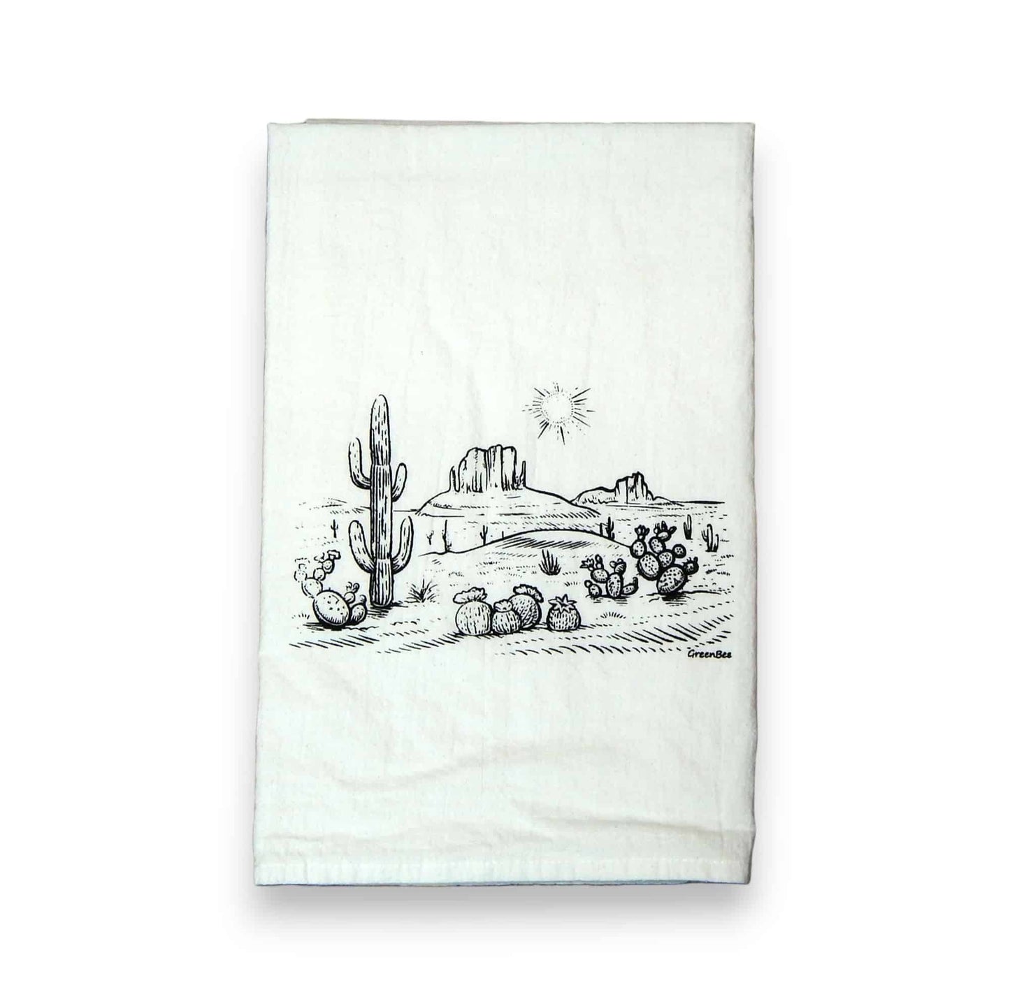 desert kitchen tea towel