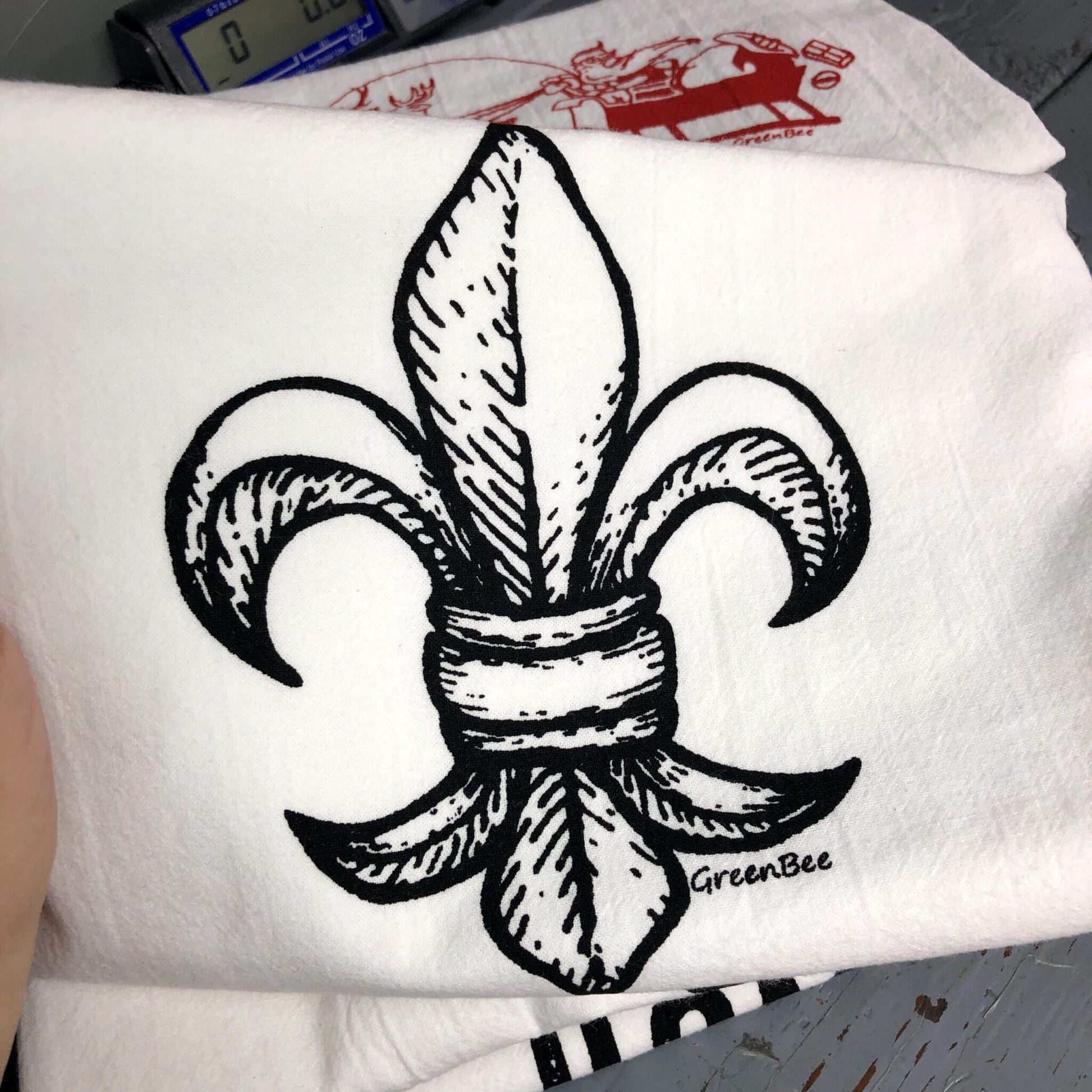 Fleur de lis Tea Towel