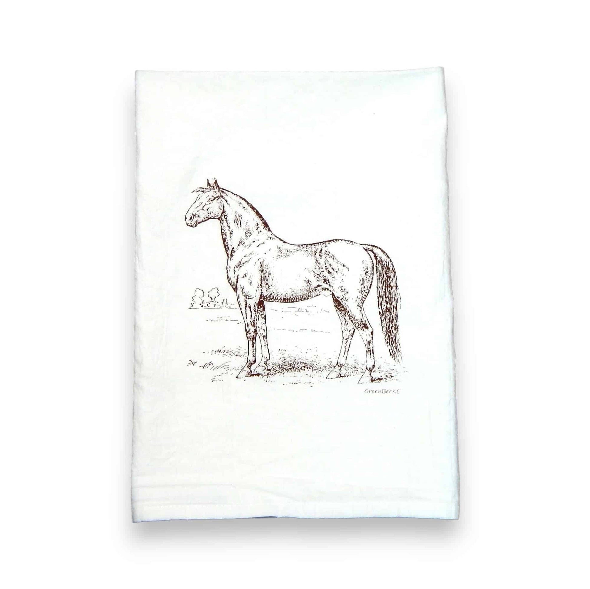 horse kitchen tea towel