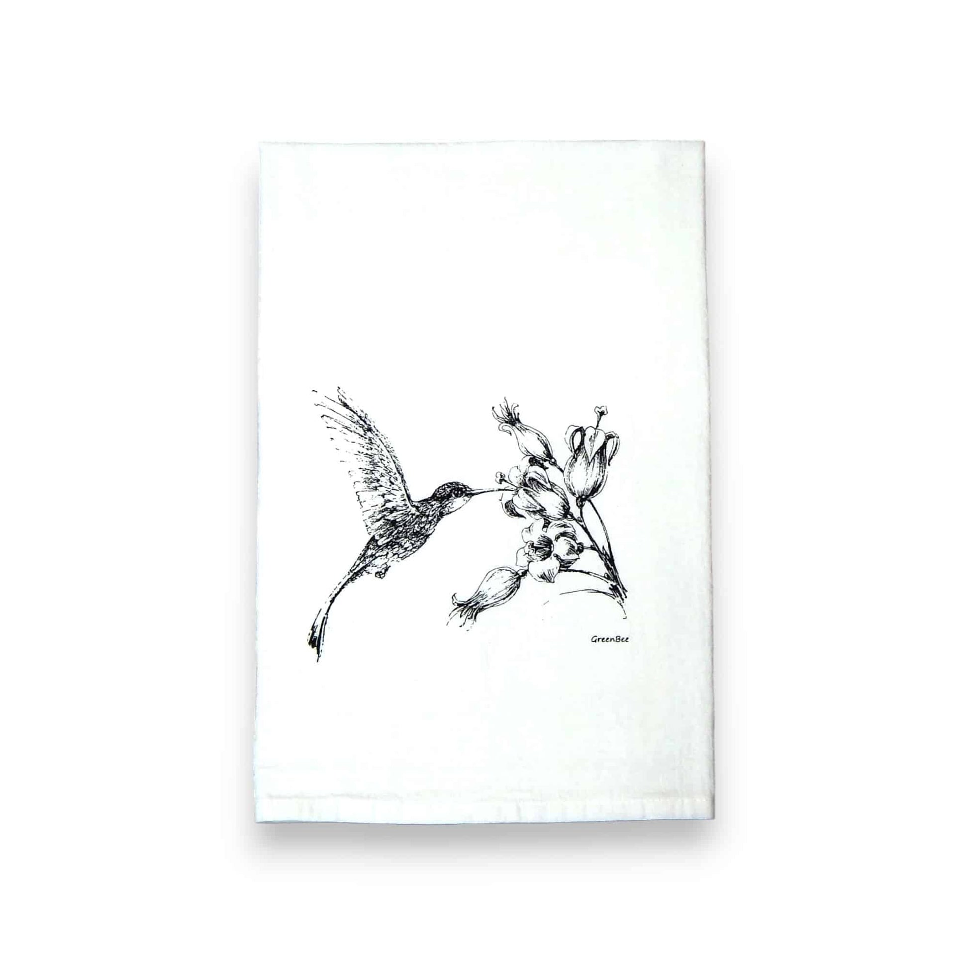 hummingbird kitchen tea towel