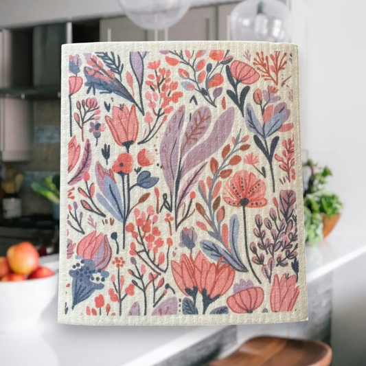 Spring Floral Towels | Kitchen Cloth | Swedish Dish Cloth