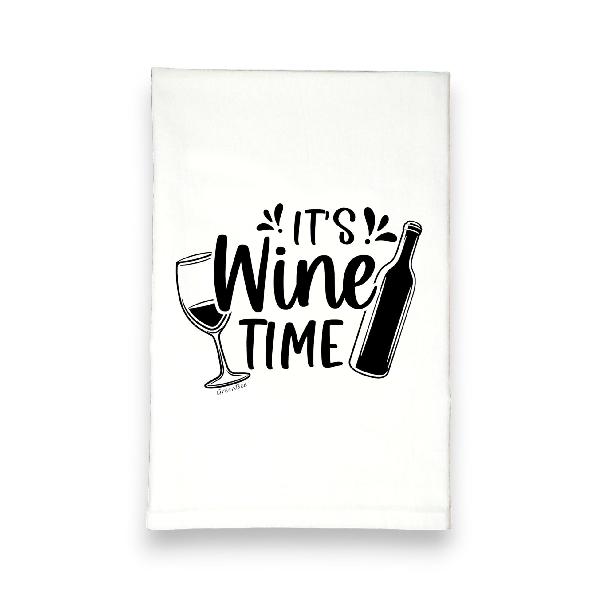 its wine time kitchen tea towel