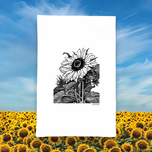 sunflower kitchen tea towel