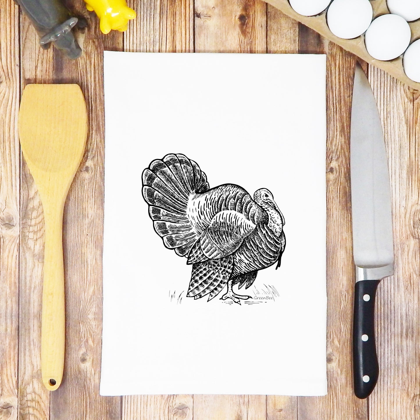 Turkey Dish Towel | Fall Tea Towel | Thanksgiving Dish Towel