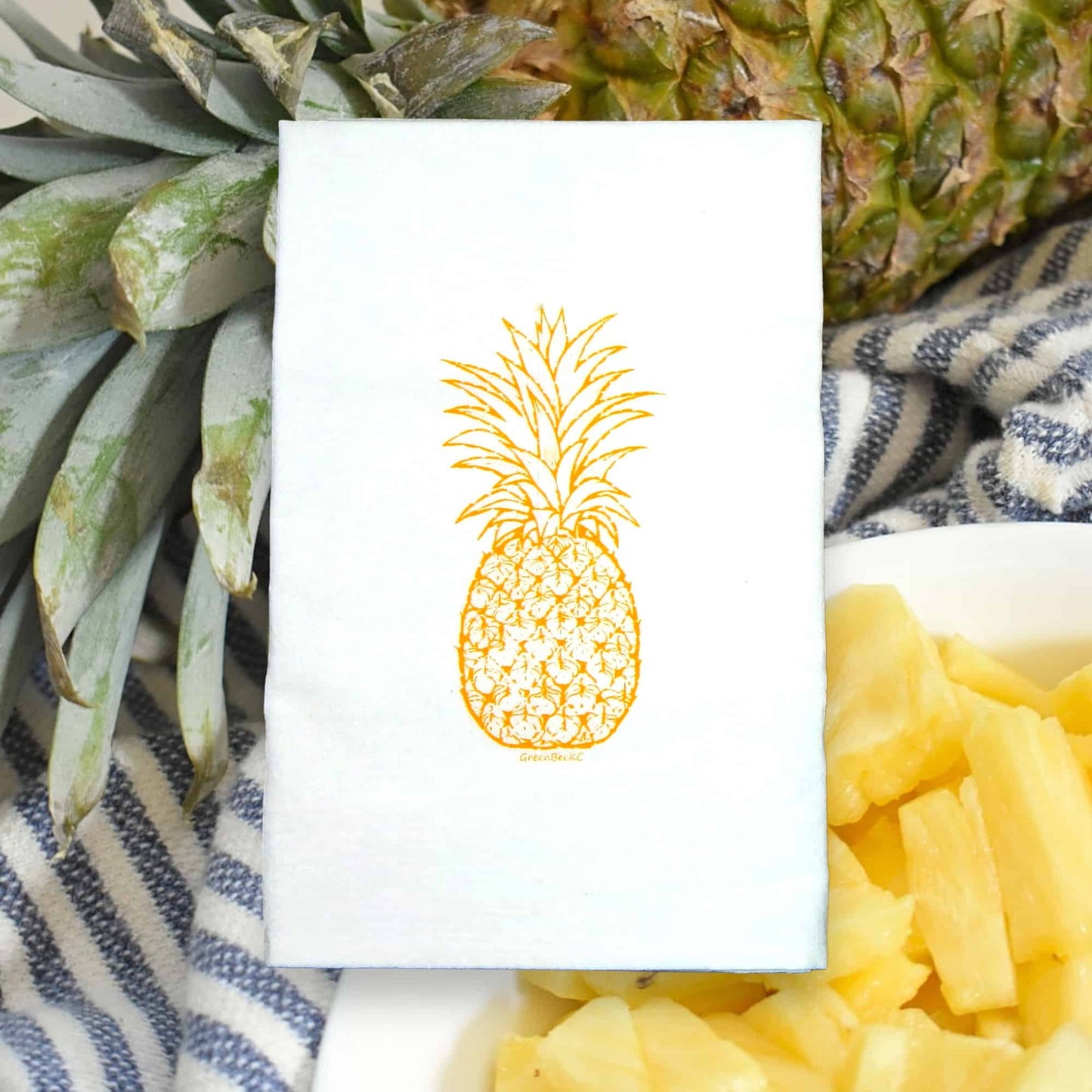 Pineapple kitchen tea towel