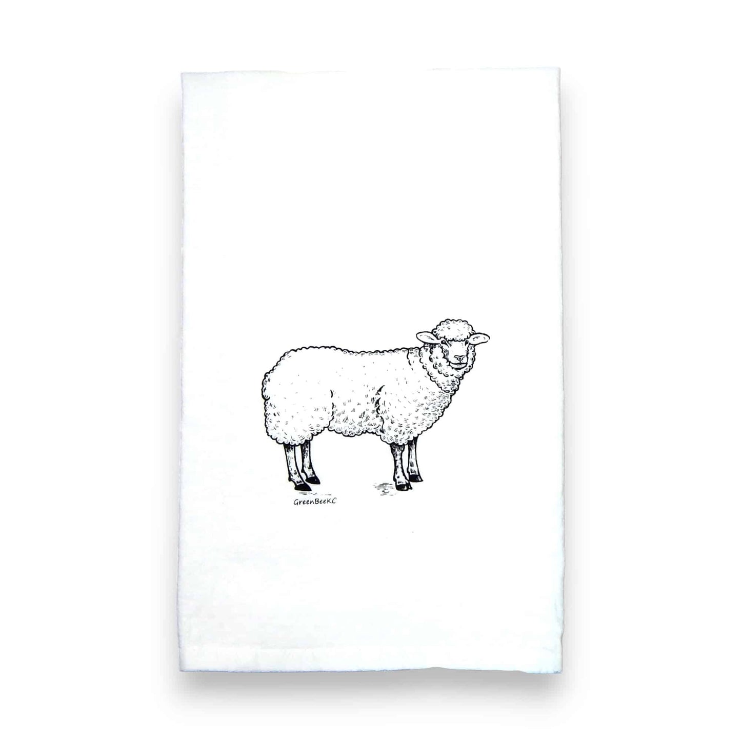 sheep kitchen tea towel