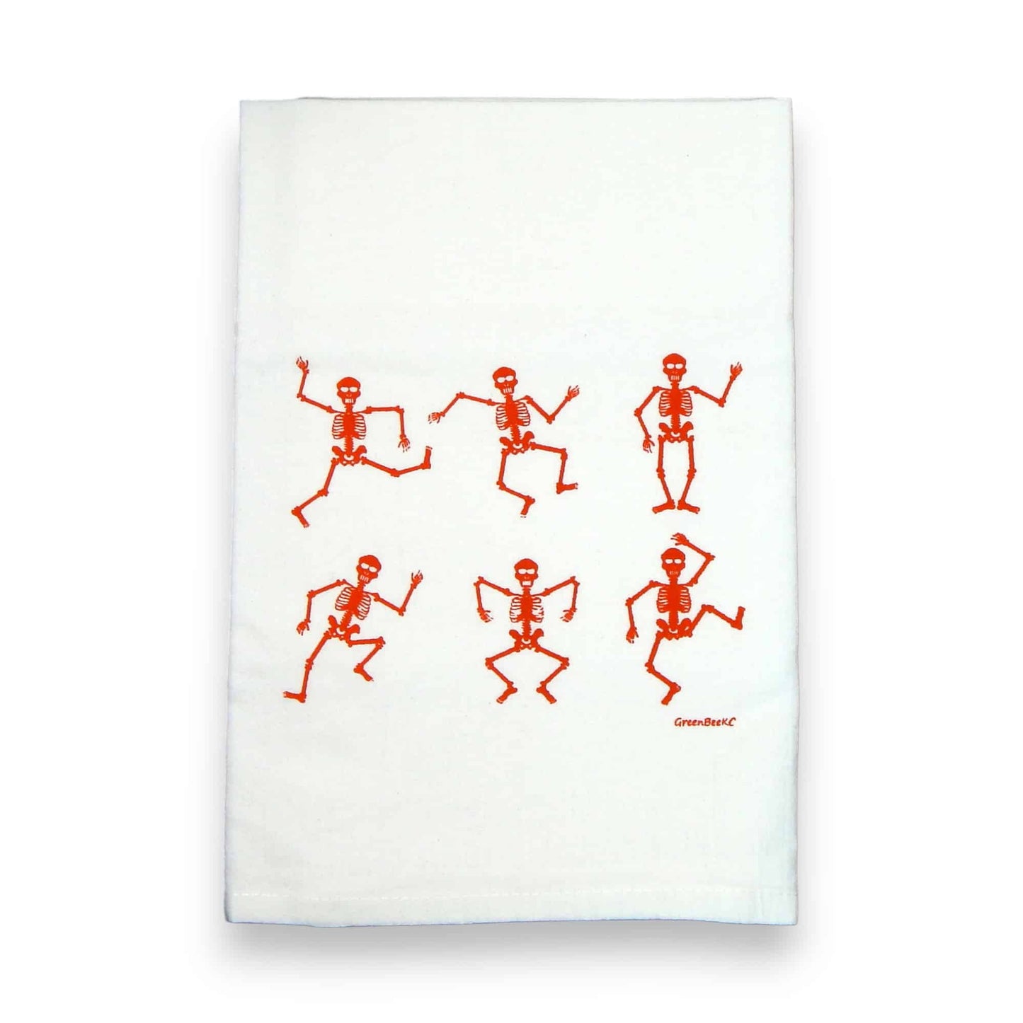 skeleton kitchen tea towel