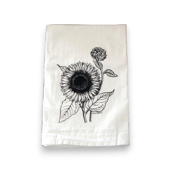 sunflower kitchen tea towel