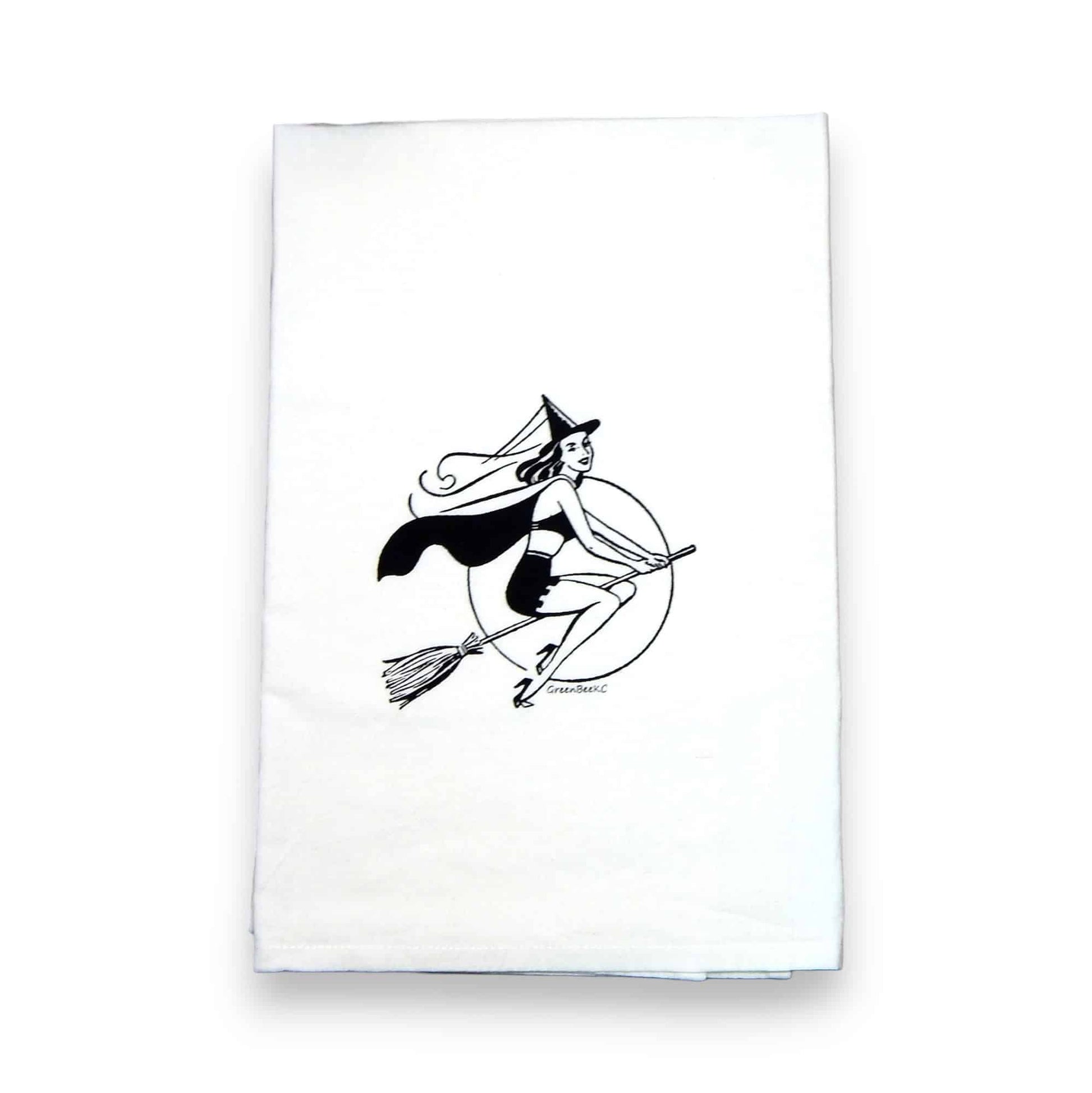 witch kitchen tea towel